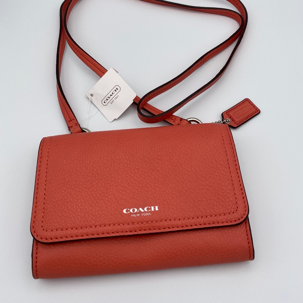 COACH Leather Crossbody Shoulder Wallet Purse